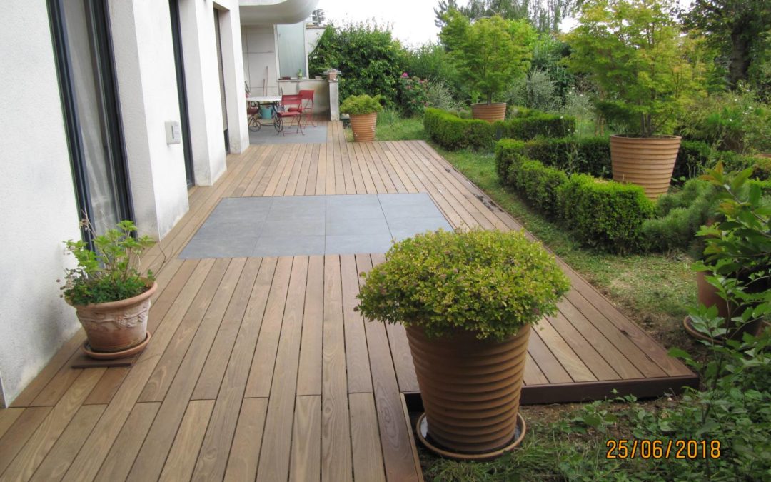 Terrasse bois et dallage