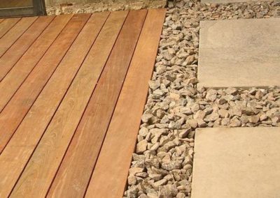 Terrasse et gravillon