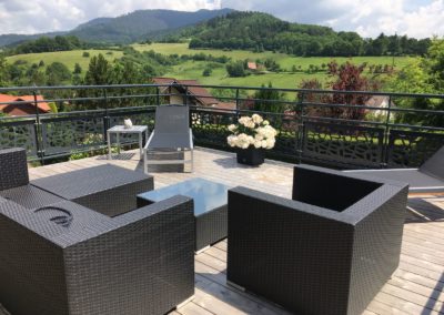 Terrasse sur pilotis